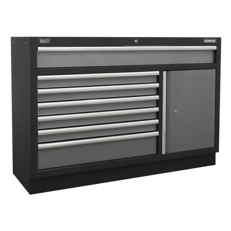 Sealey Superline Pro Tool cabinet with multiple drawers and a door on a white background