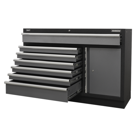 Sealey Superline Pro Tool chest with multiple drawers and a cabinet door on a white background