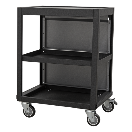 Sealey Superline Pro Black utility cart with wheels on a white background
