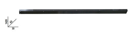 Beta C45 Pro 2.0 Long black rectangular object with measurements on a white background