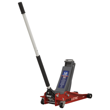Sealey 2001LERE Trolley Jack 2.25tonne Low Entry Rocket Lift Red - 2001LERE - Sealey Tools UK - Workshop Tool Storage