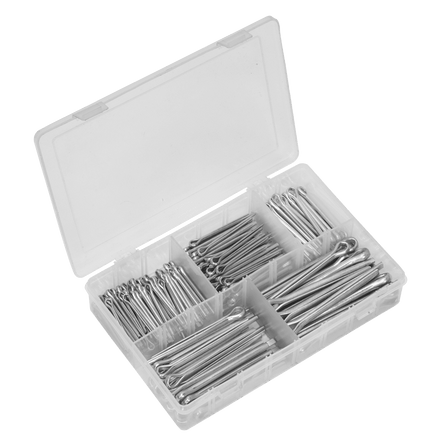 Sealey AB003SP Split Pin Assortment 230pc Large Sizes Imperial & Metric - AB003SP - Sealey Tools UK - Workshop Tool Storage