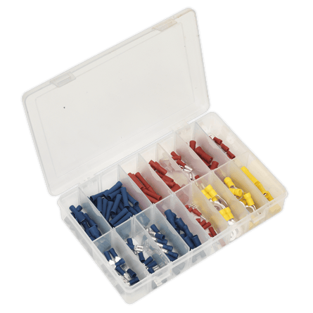 Sealey AB038MT Crimp Terminal Assortment 200pc Blue, Red & Yellow - AB038MT - Sealey Tools UK - Workshop Tool Storage