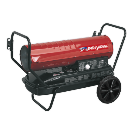 Sealey AB1008 Space Warmer® Paraffin/Kerosene/Diesel Heater 100,000Btu/hr with Wheels - AB1008 - Sealey Tools UK - Workshop Tool Storage