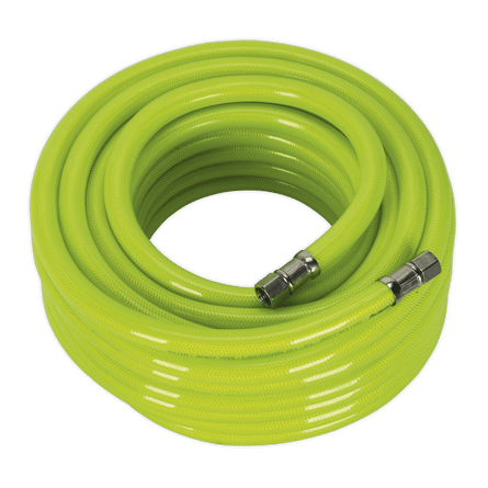 Sealey AHFC1538 Air Hose High - Visibility 15m x 10mm with 1/4"BSP Unions - AHFC1538 - Sealey Tools UK - Workshop Tool Storage