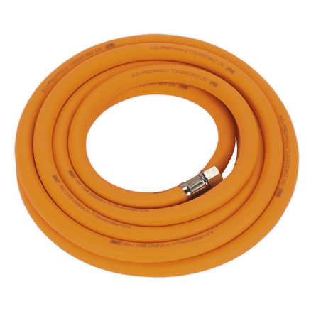 Sealey AHHC538 Air Hose 5m x 10mm Hybrid High - Visibility with 1/4"BSP Unions - AHHC538 - Sealey Tools UK - Workshop Tool Storage