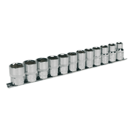 Sealey AK2695 Socket Set 12pc 1/2"Sq Drive 6pt WallDrive® Metric - AK2695 - Sealey Tools UK - Workshop Tool Storage