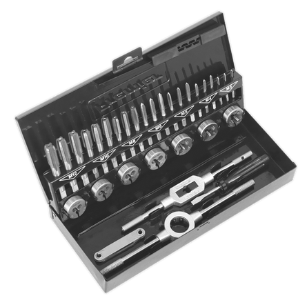 Sealey AK3015HSS Tap & Die Set 32pc Split Dies HSS 4341 - Metric - AK3015HSS - Sealey Tools UK - Workshop Tool Storage