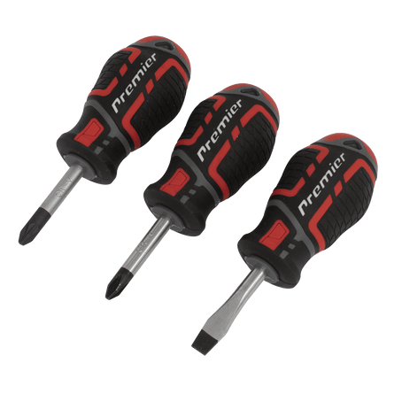 Sealey AK4328 Screwdriver Set 3pc GripMAX® Stubby - AK4328 - Sealey Tools UK - Workshop Tool Storage