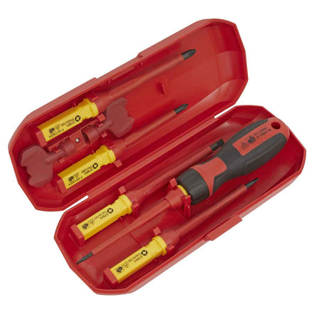 Sealey AK61280 Screwdriver Set Interchangeable 8pc - VDE Approved - AK61280 - Sealey Tools UK - Workshop Tool Storage
