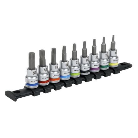 Sealey AK6251 TRX - Star* Socket Bit Set 9pc 3/8"Sq Drive - Platinum - AK6251 - Sealey Tools UK - Workshop Tool Storage