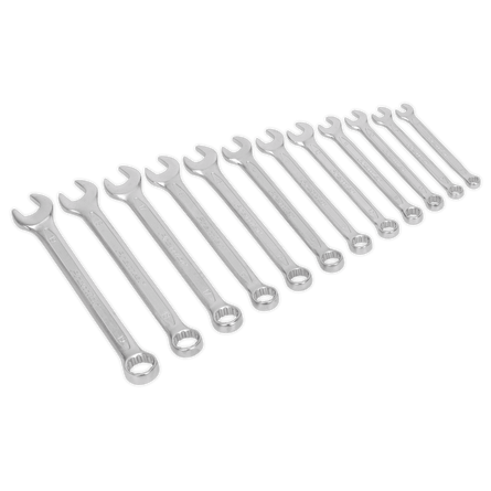 Sealey AK6325 Combination Spanner Set 12pc Cold Stamped Metric - AK6325 - Sealey Tools UK - Workshop Tool Storage