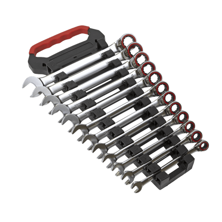 Sealey AK63944 Reversible Ratchet Combination Spanner Set 12pc Metric Platinum Series - AK63944 - Sealey Tools UK - Workshop Tool Storage