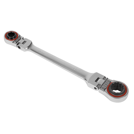 Sealey AK63947 Ratchet Ring Spanner 4 - in - 1 Flexi - Head Reversible Metric Platinum Series - AK63947 - Sealey Tools UK - Workshop Tool Storage