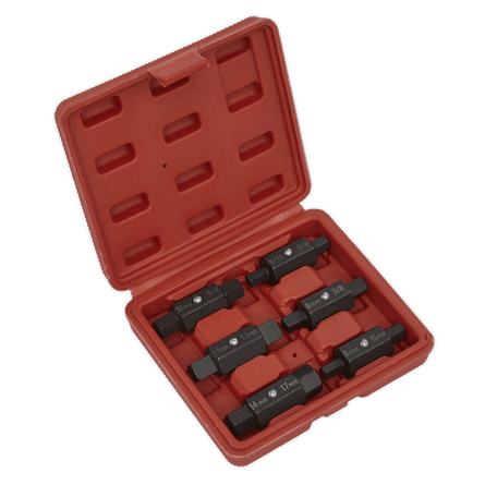 Sealey AK658 Oil Drain Plug Key Set 6pc Double End - AK658 - Sealey Tools UK - Workshop Tool Storage