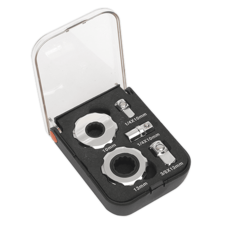 Sealey AK6959 Palm Ratchet Set 5pc 1/4" & 3/8"Sq Drive - AK6959 - Sealey Tools UK - Workshop Tool Storage