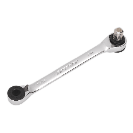 Sealey AK6967 Ratchet Spanner 1/4"Hex x 5/16"Hex Drive with 1/4"Sq Drive Adaptor - AK6967 - Sealey Tools UK - Workshop Tool Storage