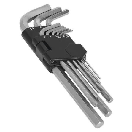 Sealey AK7136 Hex Key Set 9pc Long Metric - AK7136 - Sealey Tools UK - Workshop Tool Storage