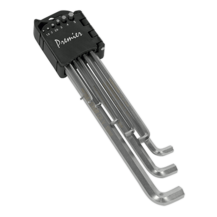 Sealey AK7174 Hex Key Set 9pc Extra - Long Stubby Element Metric - AK7174 - Sealey Tools UK - Workshop Tool Storage