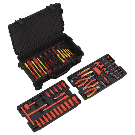Sealey AK7938 1000V Insulated Tool Kit 3/8"Sq Drive 50pc - AK7938 - Sealey Tools UK - Workshop Tool Storage