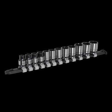 Sealey AK7992 Socket Set 12pc 3/8"Sq Drive Metric - Black Series - AK7992 - Sealey Tools UK - Workshop Tool Storage