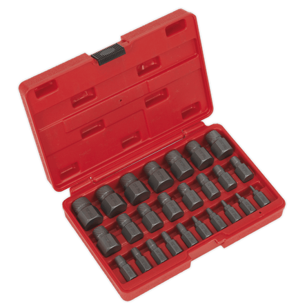 Sealey AK8182 Multi - Spline Screw Extractor Set 25pc - AK8182 - Sealey Tools UK - Workshop Tool Storage