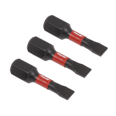 Sealey AK8201 Slotted 4.5mm Impact Power Tool Bits 25mm - 3pc - AK8201 - Sealey Tools UK - Workshop Tool Storage