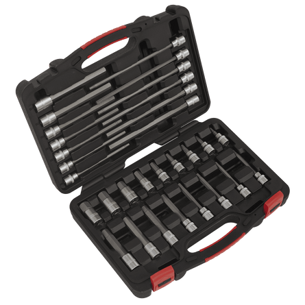Sealey AK89000 Hex Socket Bit Set 30pc 3/8"Sq Drive - Platinum Series - AK89000 - Sealey Tools UK - Workshop Tool Storage