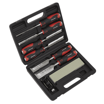 Sealey AK9240 Hammer - Thru Wood Chisel 8pc Set - AK9240 - Sealey Tools UK - Workshop Tool Storage