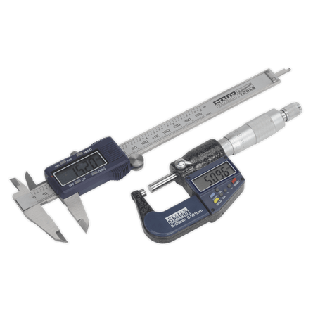 Sealey AK9637D Digital Measuring Set 2pc - AK9637D - Sealey Tools UK - Workshop Tool Storage