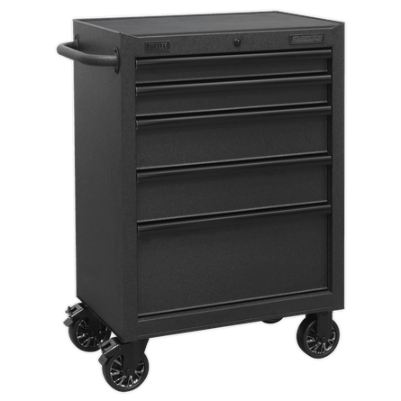 Sealey AP2705BE Rollcab 5 Drawer 680mm with Soft Close Drawers - AP2705BE - Sealey Tools UK - Workshop Tool Storage