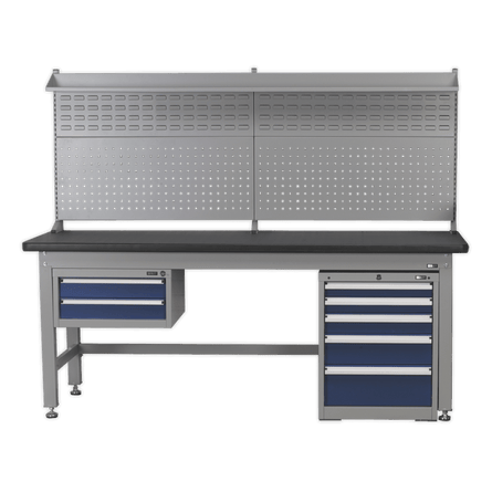 Sealey API1500COMB02 1.5m Complete Industrial Workstation & Cabinet Combo - API1500COMB02 - Sealey Tools UK - Workshop Tool Storage