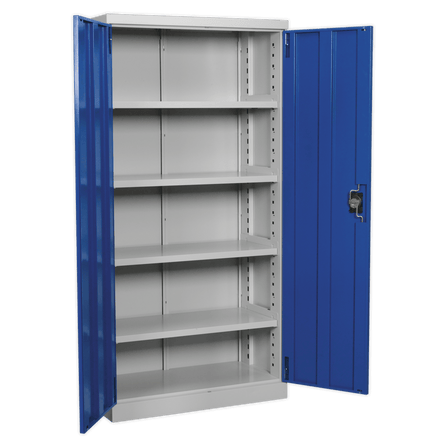 Sealey APICCOMBOF4 Industrial Cabinet 4 Shelf 1800mm - APICCOMBOF4 - Sealey Tools UK - Workshop Tool Storage