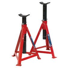 Sealey AS3000 Axle Stands (Pair) 2.5tonne Capacity per Stand Medium Height - Axle Stands - SLY-7339 - Sealey Tools UK - Workshop Tool Storage