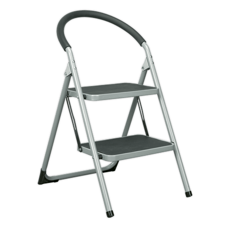 Sealey ASL2 Step Stool 2 - Tread 150kg Capacity EN14183 - ASL2 - Sealey Tools UK - Workshop Tool Storage
