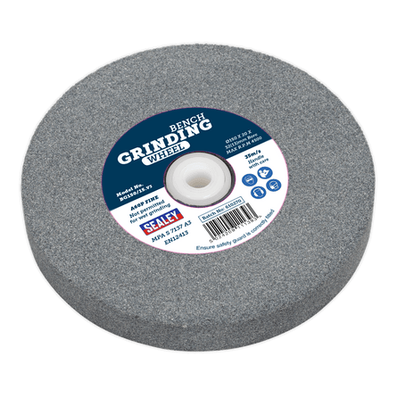 Sealey BG150/15 Grinding Stone 150 x 20mm 32(13)mm Bore A60P Fine - BG150/15 - Sealey Tools UK - Workshop Tool Storage