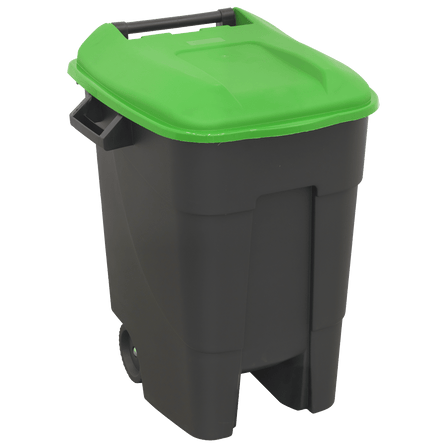 Sealey BM100G Refuse/Wheelie Bin 100L - Green - BM100G - Sealey Tools UK - Workshop Tool Storage