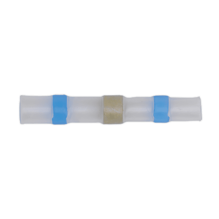 Sealey BTSSB25 Heat Shrink Butt Connector Solder Terminal 16 - 14 AWG Blue Pack of 25 - BTSSB25 - Sealey Tools UK - Workshop Tool Storage