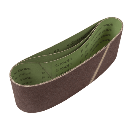 Sealey CB16180/3 Sanding Belt 100 x 610mm 80Grit - Pack of 3 - CB16180/3 - Sealey Tools UK - Workshop Tool Storage
