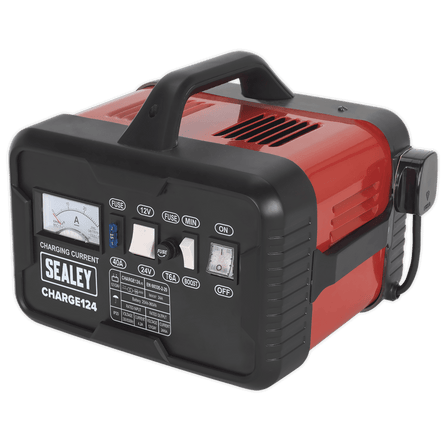 Sealey CHARGE124 Battery Charger 28Amp 12/24V 230V - CHARGE124 - Sealey Tools UK - Workshop Tool Storage