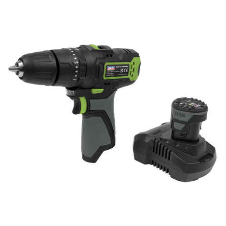 Sealey CP108VDD Cordless Hammer Drill/Driver 10mm 10.8V 2Ah - CP108VDD - Sealey Tools UK - Workshop Tool Storage