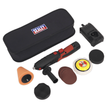 Sealey CP2812V Cordless Mini Sander/Polisher Kit 75mm 12V Lithium - ion - CP2812V - Sealey Tools UK - Workshop Tool Storage