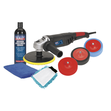 Sealey CPK03 180mm Pro Electric Polisher Kit 1100W/230V - CPK03 - Sealey Tools UK - Workshop Tool Storage