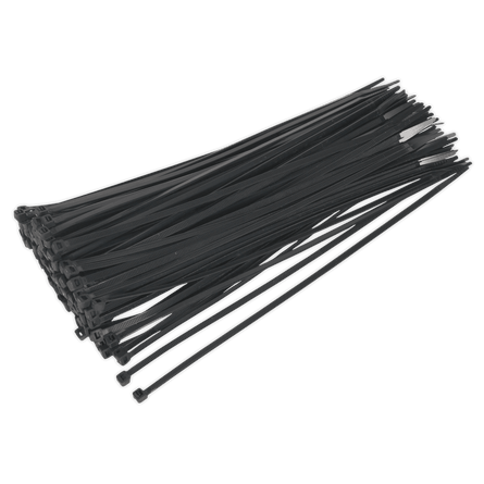 Sealey CT30048P100 300 x 4.8mm Black Cable Tie - Pack of 100 - CT30048P100 - Sealey Tools UK - Workshop Tool Storage