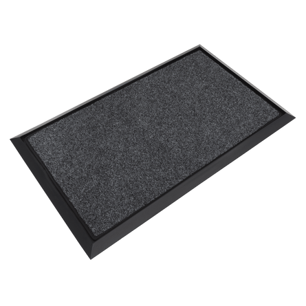 Sealey DRM01 Rubber Disinfection Mat With Removable Polyester Carpet 450 x 750mm - DRM01 - Sealey Tools UK - Workshop Tool Storage