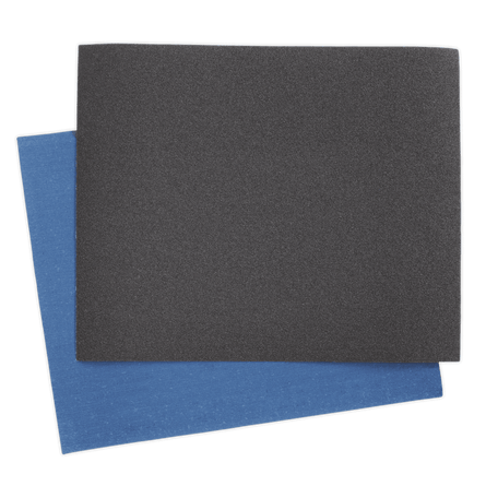 Sealey ES232840 Emery Sheet Blue Twill 230 x 280mm 40Grit Pack of 25 - ES232840 - Sealey Tools UK - Workshop Tool Storage