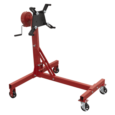Sealey ES480D Folding 360º Rotating Engine Stand with Geared Handle Drive, 450kg Capacity - ES480D - Sealey Tools UK - Workshop Tool Storage
