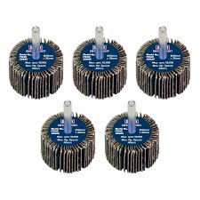 Sealey FW4030805 Flap Wheel 40 x 30mm 80Grit 6mm Shaft - Pack of 5 - FW4030805 - Sealey Tools UK - Workshop Tool Storage