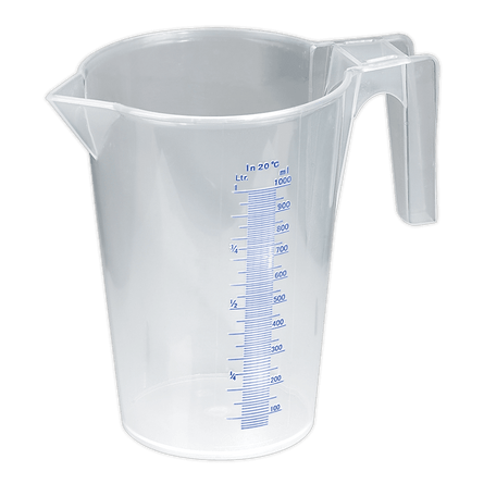 Sealey JT1000 Measuring Jug Translucent 1L - JT1000 - Sealey Tools UK - Workshop Tool Storage