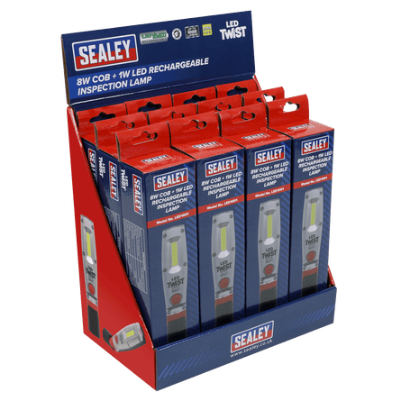 Sealey LED1001DB Rechargeable Inspection Light 8W LED - Display Box of 12 - LED1001DB - Sealey Tools UK - Workshop Tool Storage